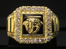 sello oro 18k con circonita 