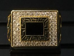 sello oro 18k con circonita 