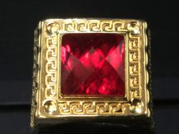 sello oro 18k con circonita 