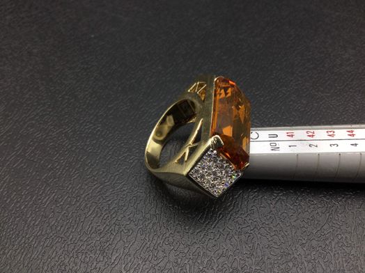 sello oro 14k con circonita 