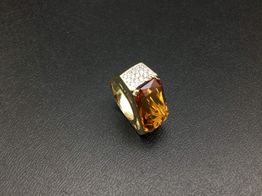 sello oro 14k con circonita 