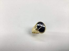 Sello Oro 18k Con Circonita,onix