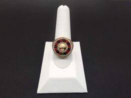 sello oro 18k con circonita 