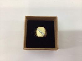 selo ouro 18k com pedra con circonita 