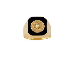 selo ouro 18k com pedra con onix 