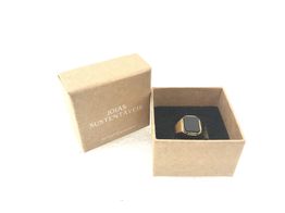 selo ouro 19k com pedra con onix 