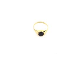 selo ouro 19k com pedra con onix 