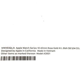 apple watch series 10 42mm (gps 4g) aluminio