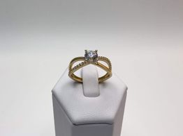 Sortija Oro 18k Con Circonita
