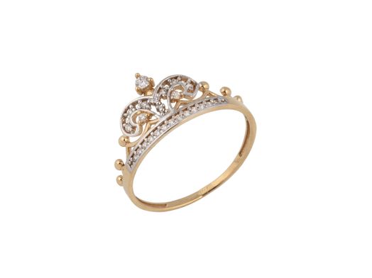 sortija oro 18k con circonita 