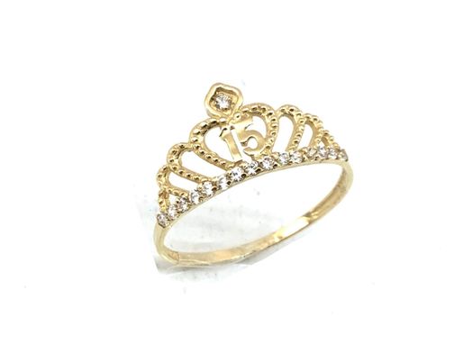 sortija oro 18k con circonita 