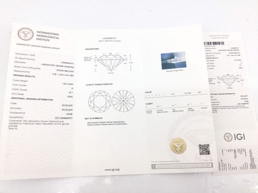 sortija oro 18k con diamante de laboratorio