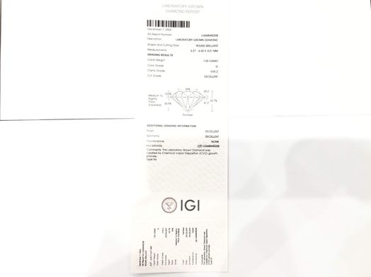 sortija oro 18k con diamante de laboratorio