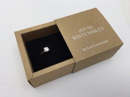 sortija oro 18k con diamante de laboratorio 