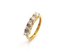 sortija oro 18k con circonita 