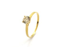 sortija oro 18k con circonita 