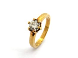 sortija oro 18k con diamante 