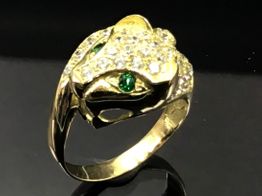 sortija oro 18k con circonita 