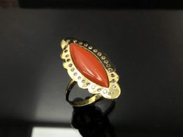 sortija oro 18k con circonita 