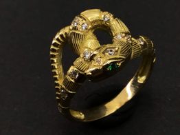 sortija oro 18k con circonita 