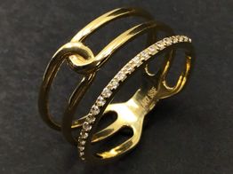 Anillo Oro 18k Con Circonita