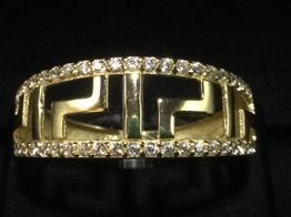 sortija oro 18k con circonita 