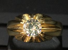 sortija oro 18k con circonita 
