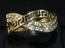 sortija oro 18k con circonita 