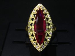 sortija oro 18k con circonita 
