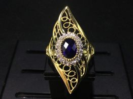 sortija oro 18k con circonita 