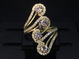 sortija oro 18k con circonita 