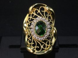 sortija oro 18k con circonita 