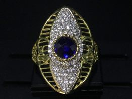 sortija oro 18k con circonita 