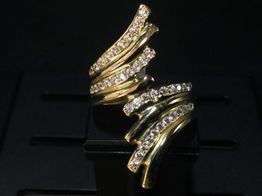 sortija oro 18k con circonita 