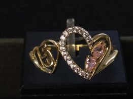 sortija oro 18k con circonita 