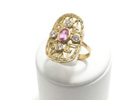 sortija oro 18k con circonita 