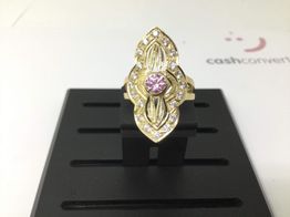 sortija oro 18k con circonita 