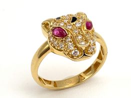 sortija oro 18k con circonita 