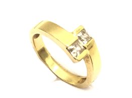 sortija oro 18k con circonita 