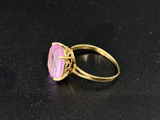 sortija oro 18k con circonita 