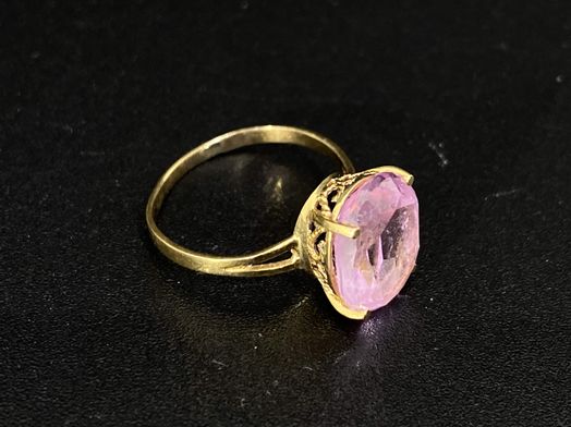 sortija oro 18k con circonita 