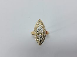 sortija oro 18k con circonita 