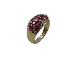sortija oro 18k con diamante,rubi 