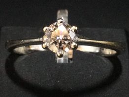 sortija oro 18k con diamante 