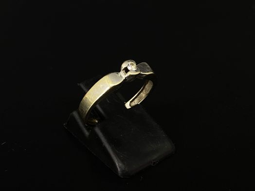 sortija oro 18k con circonita 