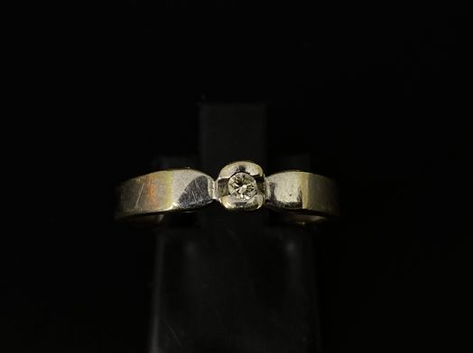 sortija oro 18k con circonita 