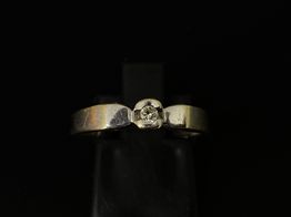 sortija oro 18k con circonita 