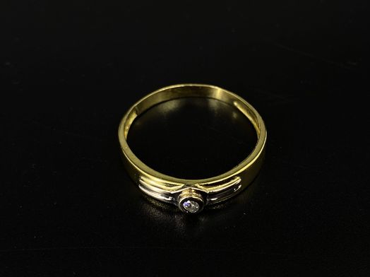 sortija oro 18k con circonita 