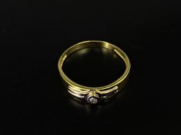 sortija oro 18k con circonita 