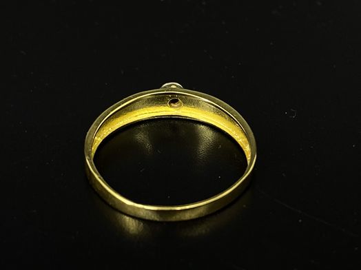 sortija oro 18k con circonita 